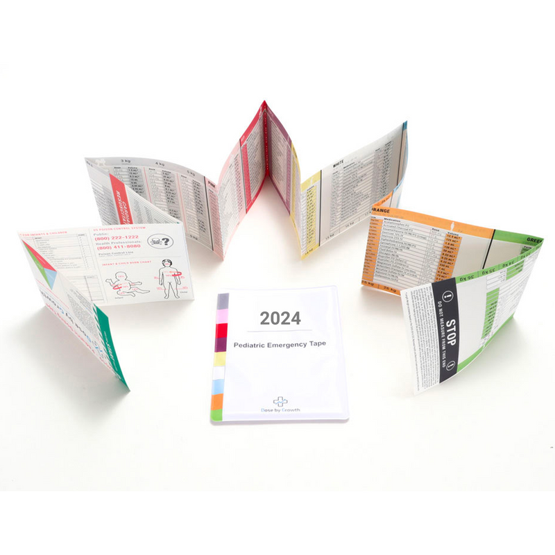2024 Dose By Growth PALS Pediatric Emergency Tape