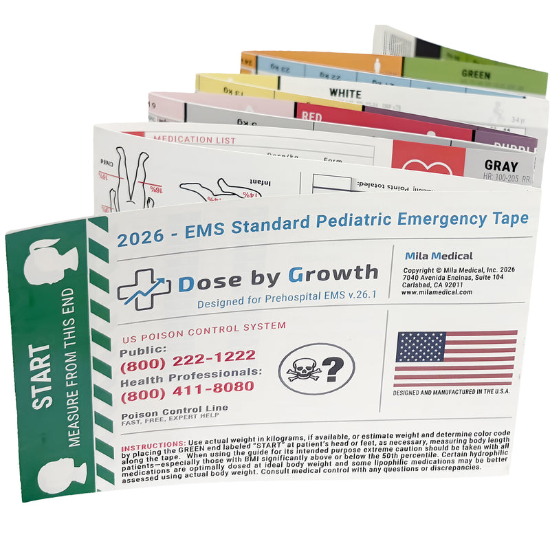 2026 Dose By Growth EMS Standard Pediatric Emergency Tape